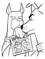 A coloring page of krypto the superdog